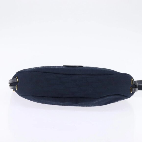 Christian Dior Trotter Canvas Shoulder Bag Navy Auth SW1716 - Picture 7 of 16